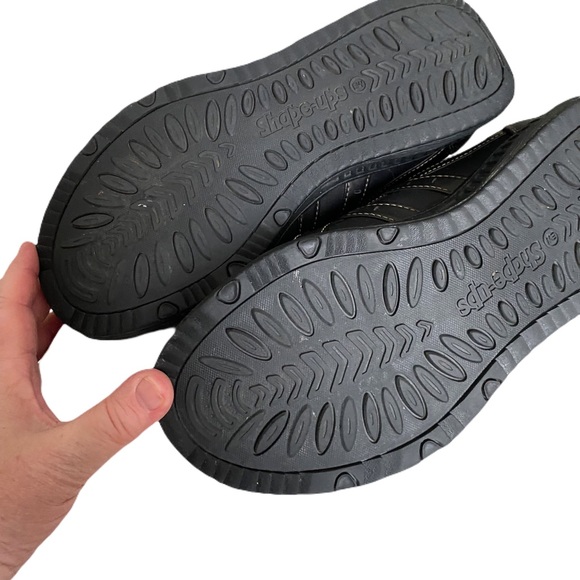 EUC Men's Skechers Shape Ups Lace Up Soft Leather Black Shoes Si… - Picture 13 of 14